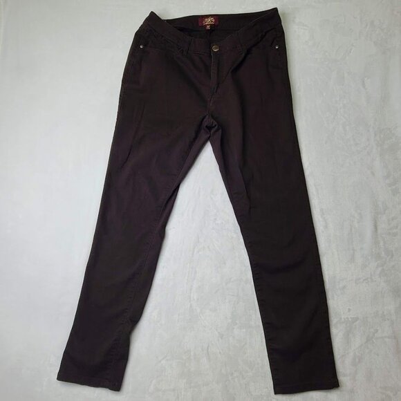 One 5 One Womens Size 12 Authentic Denim Brown Stretch Pants - Picture 12 of 12
